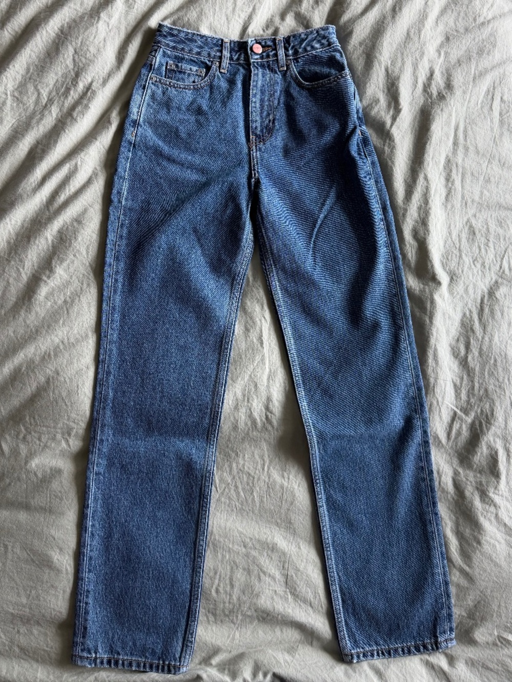 NWT Ganni Swigy High-Rise Straight Jeans, 24W/32L